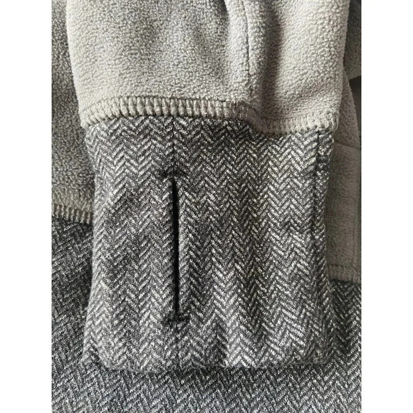 Lululemon Runaway Fleece Pullover Hood Gray Herringbone Size 4 - Picture 5 of 5